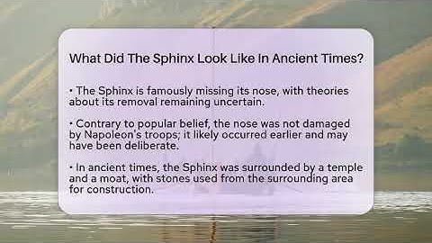 What Did The Sphinx Look Like In Ancient Times? - Ancient Wonders Revealed