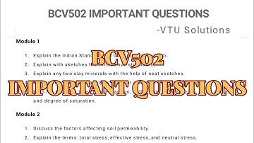 Geotechnical Engineering, BCV502, important questions, 22 scheam, 5th sem, Civil.