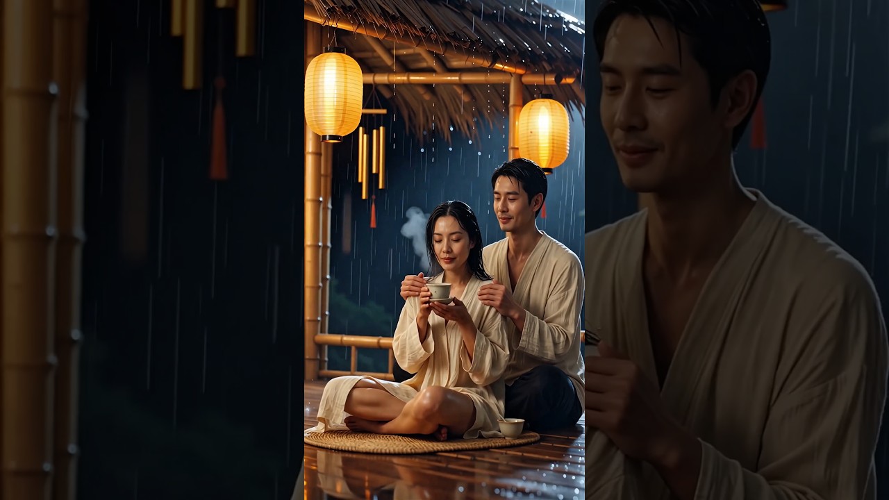 Romantic Rain Night 🌧️ | Cozy ASMR Tea & Relaxing Rain Sounds