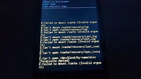 How to Fix E:failed to mount /cache (Invalid argument) on ZenFone 5 (Asus T00F) ?