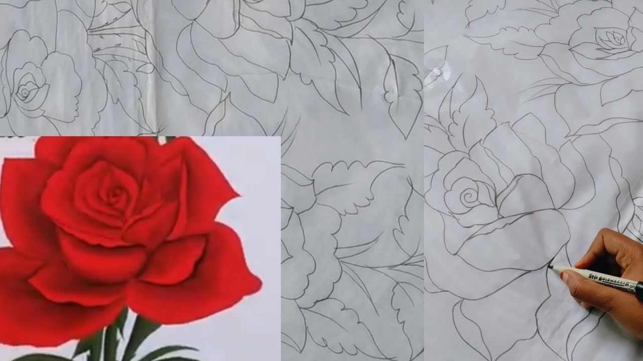 parda design drawing 😍|paint wala parda ka phool /paint ka design dres..
