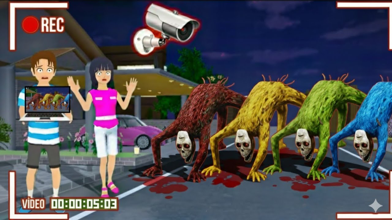 Yuta Mio Panik CCTV Merekam RAINBOW HANTU KAYANG DEPAN RUMAH 😱😰 #sakuraschoolsimulator