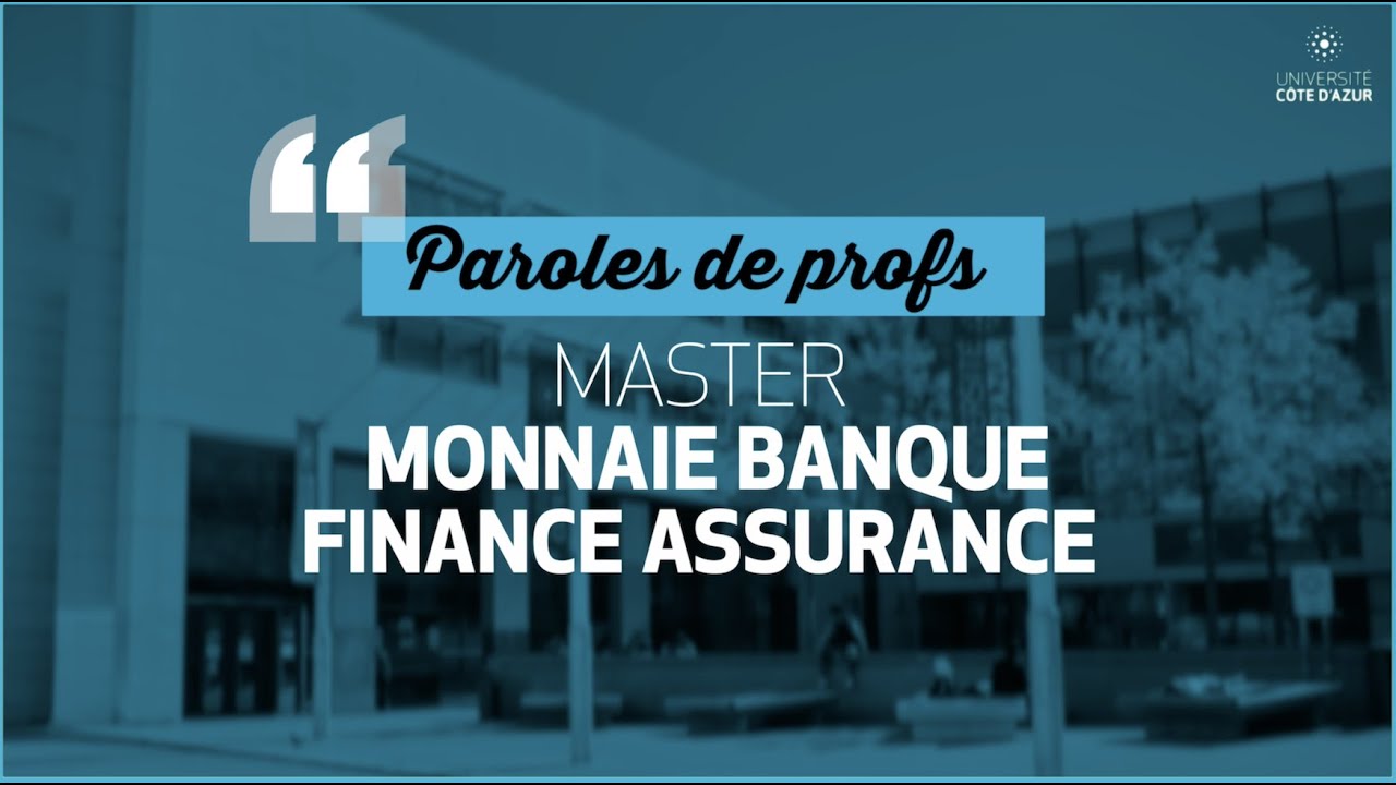 Paroles de prof - Master Monnaie Banque Finance Assurance - YouTube