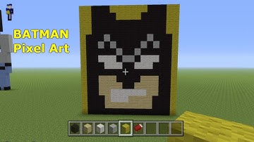 Minecraft Pixel Art Tutorial - BATMAN