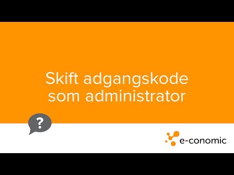 Skift adgangskode som administrator