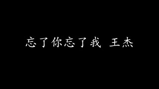 Vignette de la vidéo "忘了你忘了我 王杰 (歌词版)"