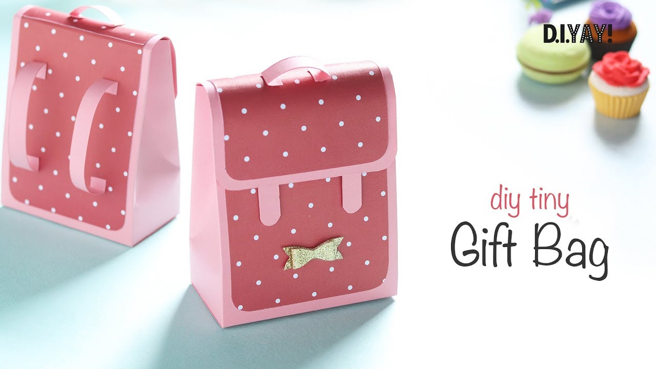 DIY Tiny Gift Bag Gift Ideas Paper Craft YouTube