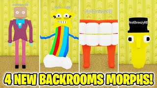 How to get ALL 4 NEW BACKROOMS MORPHS in Backrooms Morphs (ROBLOX)