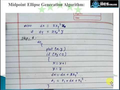 Computer Graphics | Lecture-14 | Midpoint Ellipse Generating algorithm ...