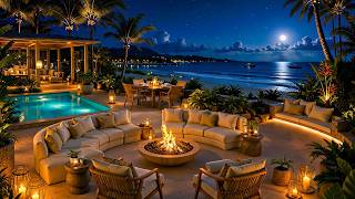 4K Tropical Beach Escape | Soft Jazz Piano & Luxury Apartment Ambience for Relaxation & Study screenshot 2