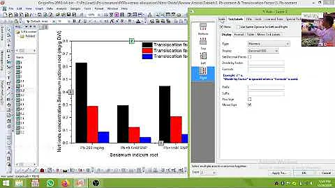 Origin Graphing; Formatting axis, major and minor ticks