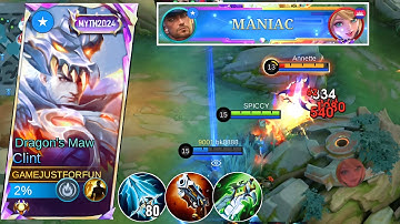 FINALLY..!! CLINT PERFECT FULL DAMAGE BUILD FOR ONE HIT IS HERE 🔥!| THIS BUILD IS 100% BROKEN - MLBB