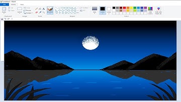 Landscape Drawing with MS Paint 🎨🖌️ | Digital art Landscape Drawing - 1 | microsoft paint tutorial
