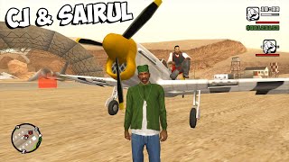 CJ & Sairul Terbang Bareng - NAMATIN GTA San Andreas 2 PLAYER #10