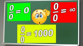 TTV: 0/0 = 0, 0/0 = ∞, 0/0 = 1, .... Vậy 0/0 là như thế nào? Hiểu chính xác và dễ dàng.