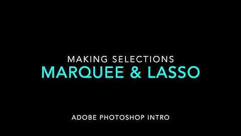 The Marquee and Lasso Selection Tools - Photoshop
