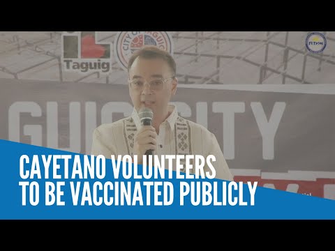 Cayetano volunteers to be vaccinated publicly