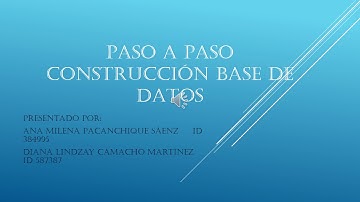 Paso a paso construcción base de datos