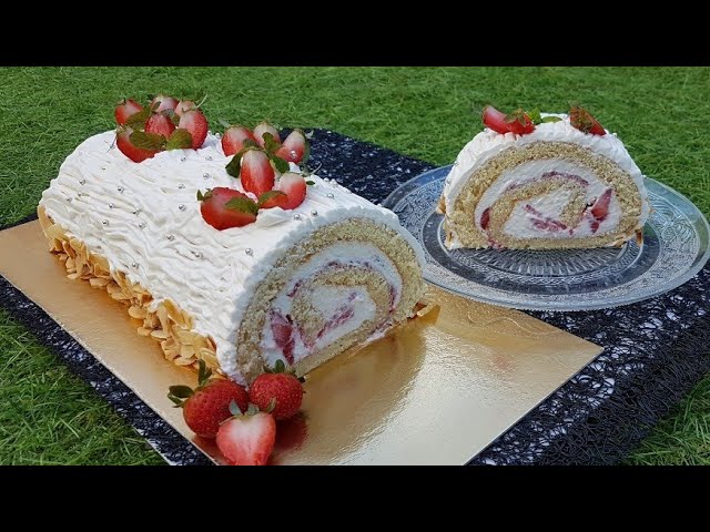 Gâteau roulé girly à la confiture de fraise - Recettes faciles Odelices 