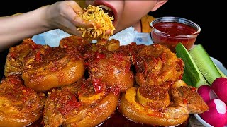 SPICY FOOD||SPICY PORK LEG CURRY & WHITE RICE * MUKBANG SOUNDS *