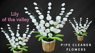 Stunning White Lily Of The Valley Made From Pipe Cleaners