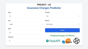 Project 63 : Medical Insurance Charges Predictor Using FastAPI & Machine Learning 🚀 | Full Tutorial