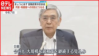 【日銀】金融政策決定会合  円安や物価高に対しての対応は