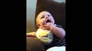 Grayson's first case of the giggles