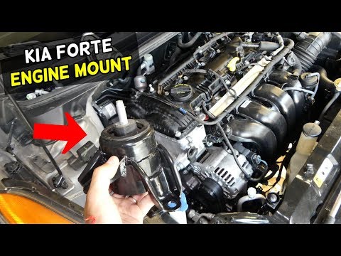 HOW TO REPLACE ENGINE MOUNT ON KIA FORTE. RIGHT PASSENGER ENGINE MOUNT