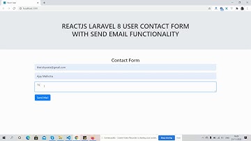 Reactjs Laravel 8 User Contact Form Send Mail Working Demo