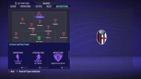 FIFA 21 Custom Tactics - Recreate 4-3-2-1  of Bologna  + Instructions - Replicate real system