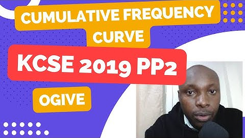 CUMULATIVE FREQUENCY CURVE | OGIVE | KCSE 2019 PP2