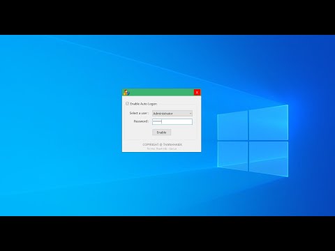 Como Auto logon do Windows 10, 2004