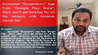Launch of Durgendra’s App_An opportunity to study Online | By Ashwin Sir