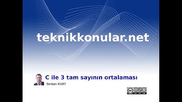C ile 3 tamsayının ortalamasını hesaplamak