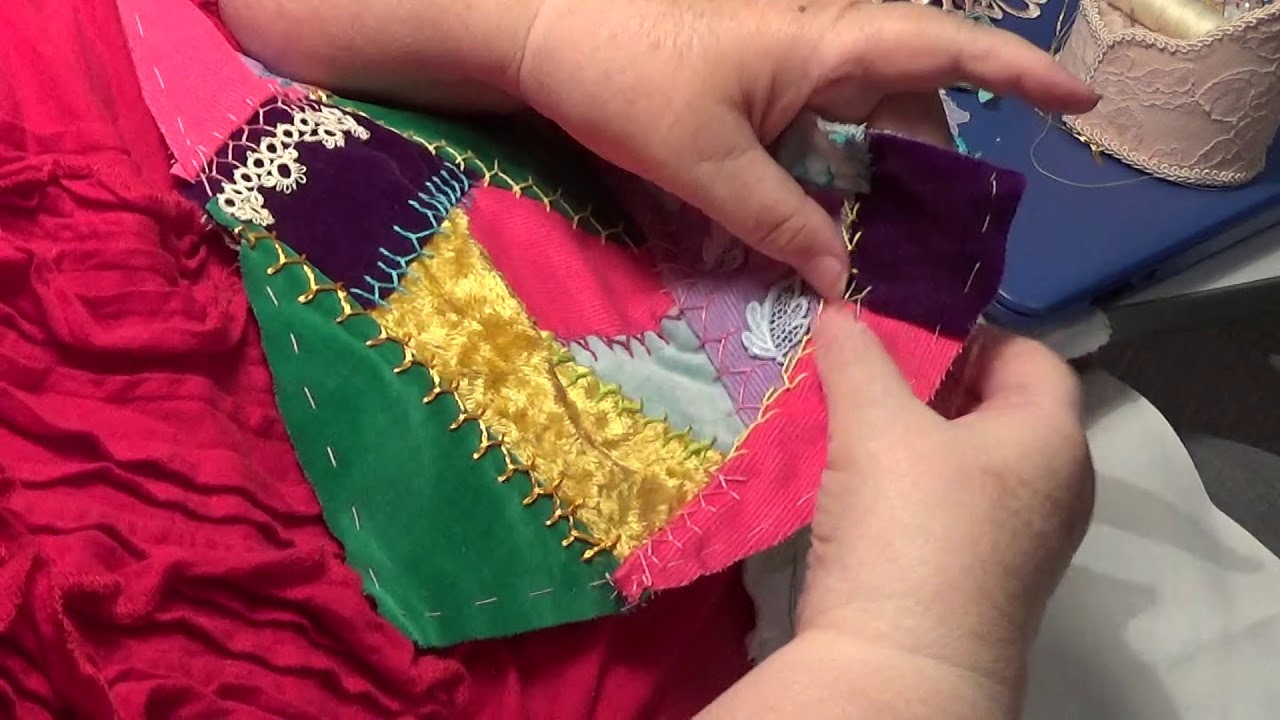 Tutorial Making Boho Bag using Crazy patch work P2 - YouTube