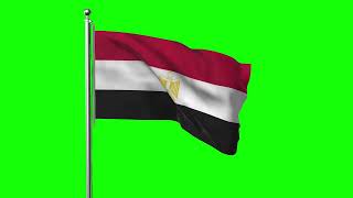 Green screen Footage | Egypt Waving Flag Green Screen Animation | Royalty-Free