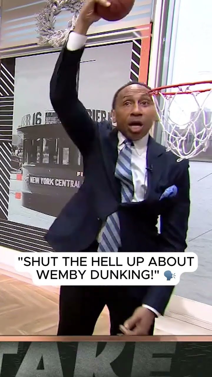 Stephen A.'s OVER hearing about Wemby’s dunking ??