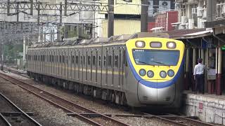 (4K) 1228次 通勤電聯車EMU800(EMU883, EMU884)停靠及離開新竹車站