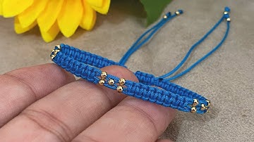 💙COMO HACER ESTA LINDA PULSERA DE HILO (Macramé) Paso a paso