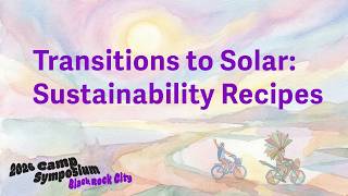 Sustainability Recipes (2026 Camp Symposium)
Transitioning your camp to solar power can happen gradually - and even be easy for camps of all sizes and those not electrically inclined. Come learn how to start or improve your solar system with scalable recipes from R.A.T. (Renewables for Artists) and others!
Speakers: Ken Rehor, Kendra Fowles, Bob Wolffe, Steven Queen Sustainability Recipes (2026 Camp Symposium)