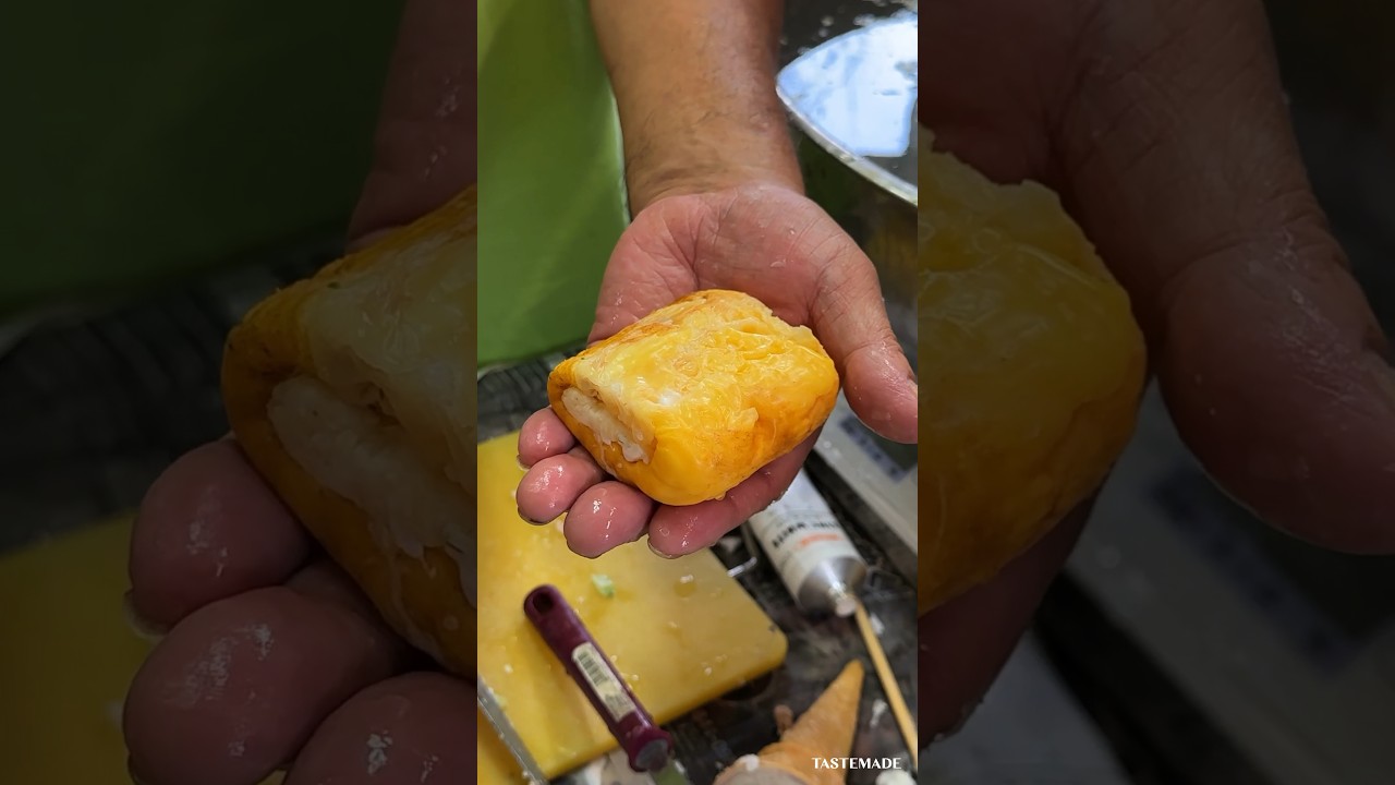 伝説の職人が作る卵焼きが美しすぎてよだれ出た🤤 | Japanese rolled