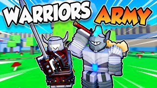 Create a HUGE ARMY in Warriors Army Simulator 2 Roblox!