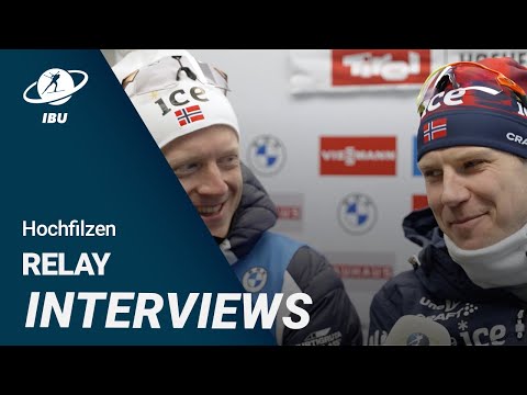 World Cup 23/24 Hochfilzen: Men Relay Interviews