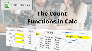 How to use the count functions in LibreOffice Calc