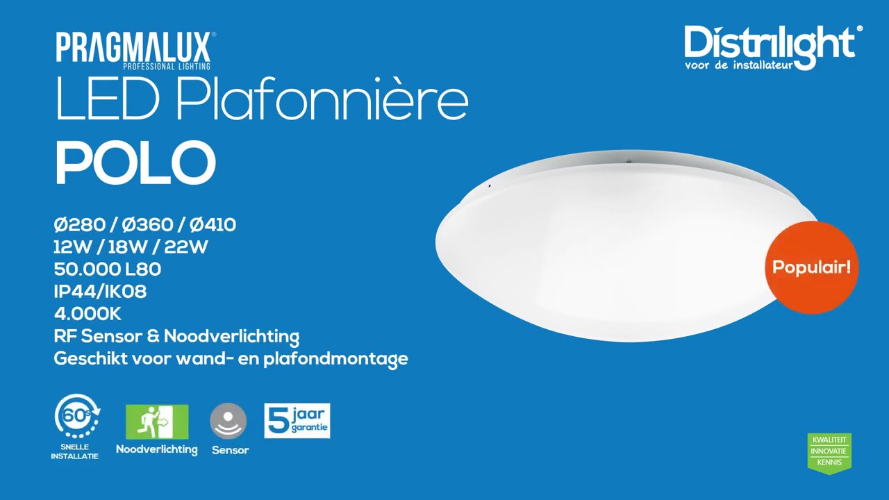 Pragmalux LED Wand- Plafondarmatuur Plafonnière Bulkhead POLO