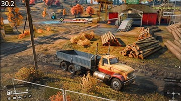 OffRoad Snow Runner - Nintendo Switch Gameplay | Constructing River Bridge