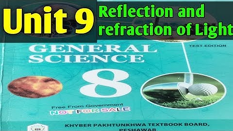Reflection and Refraction of Light Unit 9 General Science Class 8 Kpk Textbook Test Edition