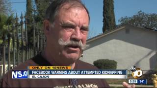 Facebook warning about attempted kidnapping