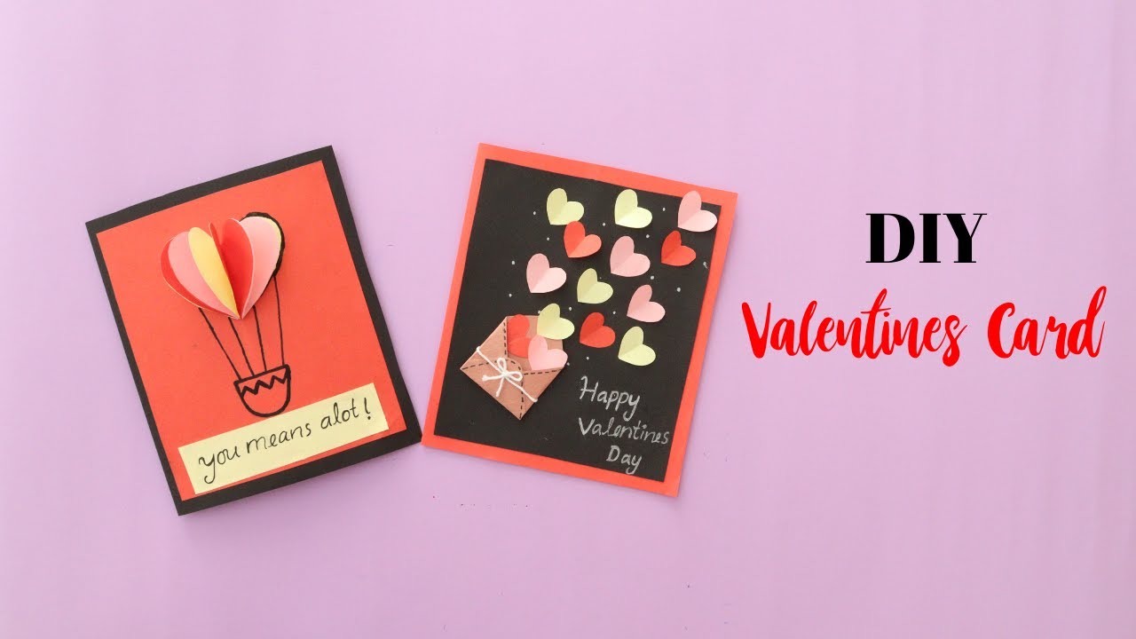 2 Cards For Valentine's Day ️ Easy DIY 3D Heart Pop up Card Handmade ...